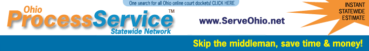 Ohio Process Service Statewide Network - If a company offers licensed private investigations, field visits, door knocks, notary public, property preservation, or other services, it does not mean all companies participating in network offer same services.  Each company can provide field visit, door knock, or other services at their discretion.